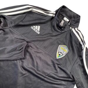 Adidas Climalite VSA Logo Soccer Track Jacket Sz M Black NormCore‎ performance